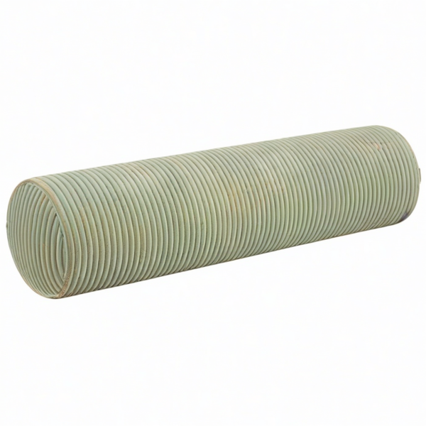Cojín cilíndrico 18 x 50 cm de pana verde para apoyo decorativo