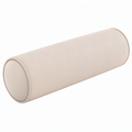 Cojín cilíndrico 15 x 50 cm de tejido beige para apoyo decorativo