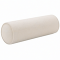 Cojín cilíndrico 20 x 50 cm de poliéster beige para apoyo estilo bouclé