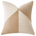 Cojín decorativo cuadrado 45 cm beige de tejido texturizado para sofá