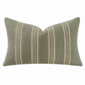 Cojín decorativo rectangular 50 x 30 cm de tejido verde con relieve para sofá