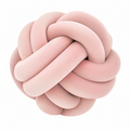 Cojín decorativo de nudo 30 cm en poliéster rosa - Diseño acolchado