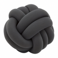 Cojín decorativo anudado 30 cm de poliéster gris oscuro estilo moderno