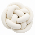 Cojín decorativo de nudo 30 cm en poliéster crema suave