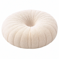Cojín circular 50 cm en tejido bouclé beige - asiento acolchado decorativo